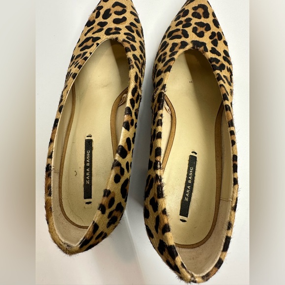 ZARA LEOPARD PRINT BLOCK HEELS - Picture 11 of 15